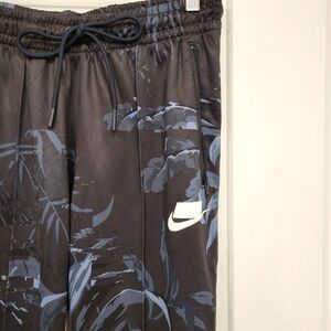 Nike Sportswear Blocked Logo Floral Track Pants Black/Blue Mens Adult Size S